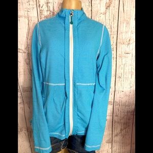 Lululemon blue and white checkered jacket size 8